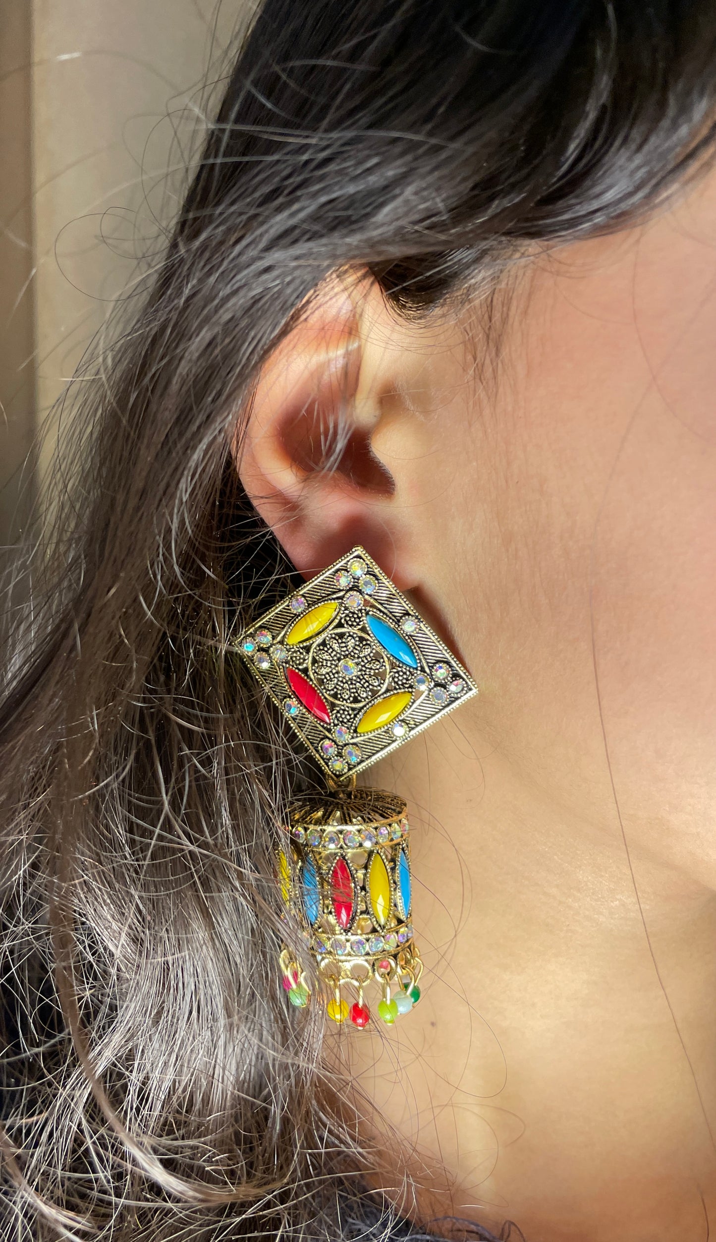 Rangriti Antique Jhumka Earrings