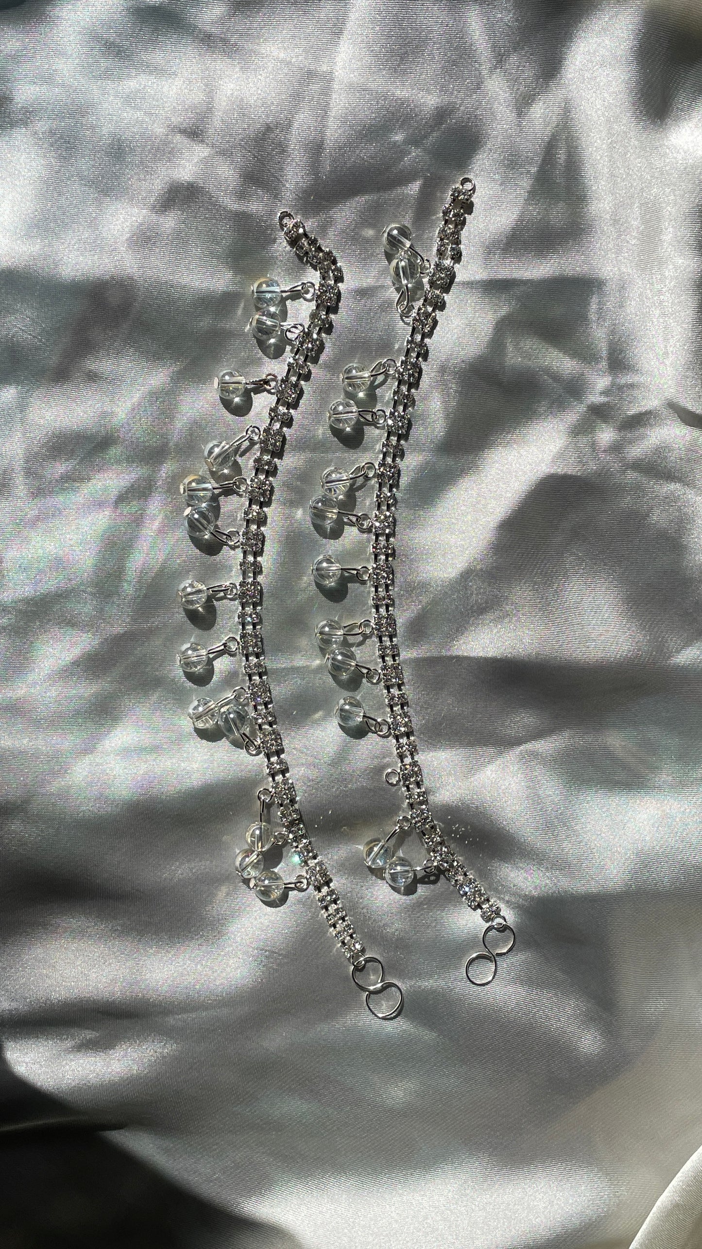 Luna Silver Crystal Anklet