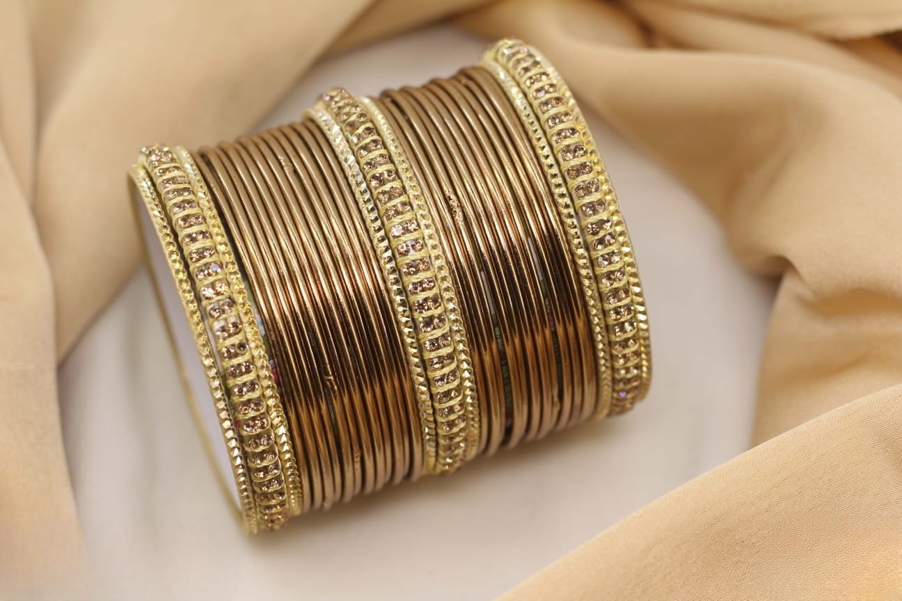 Zariya Luxe Crystal Kada Bangle Set