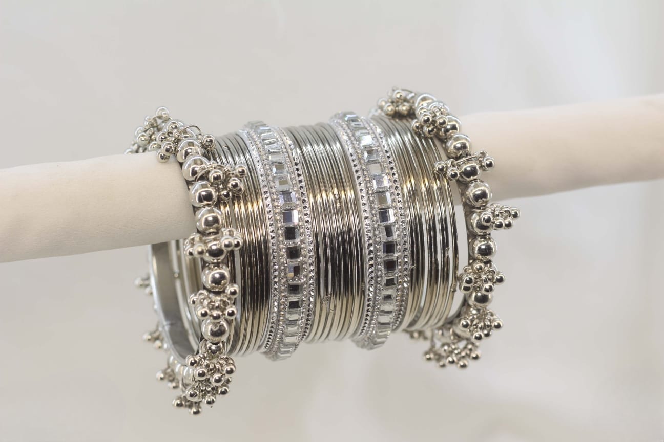 Royal Heirloom Mirror-Work Bangle Set
