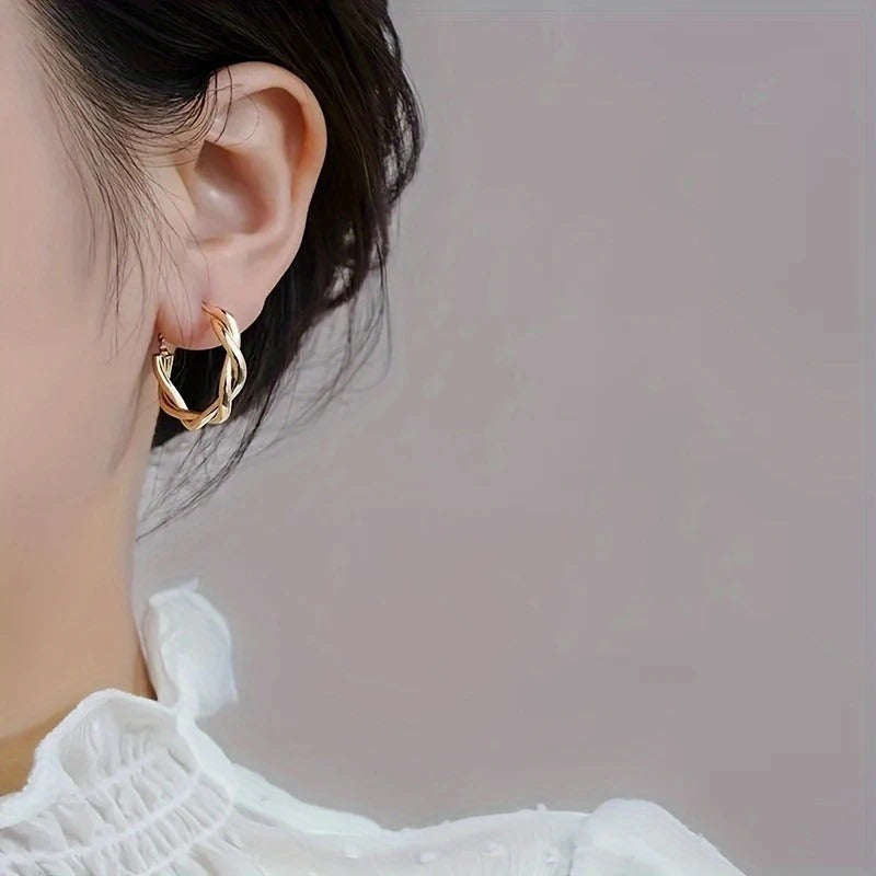 Earrings, Simple Iron Jewelry For Everyday Wear And Women's Gifting, Vacation Style, Chic Accessory For Matching Outfits