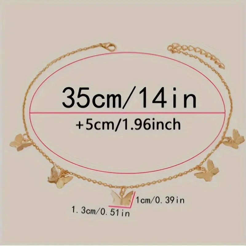 Versatile And Simple Alloy Butterfly Choker Necklace