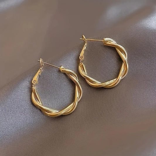 Earrings, Simple Iron Jewelry For Everyday Wear And Women's Gifting, Vacation Style, Chic Accessory For Matching Outfits