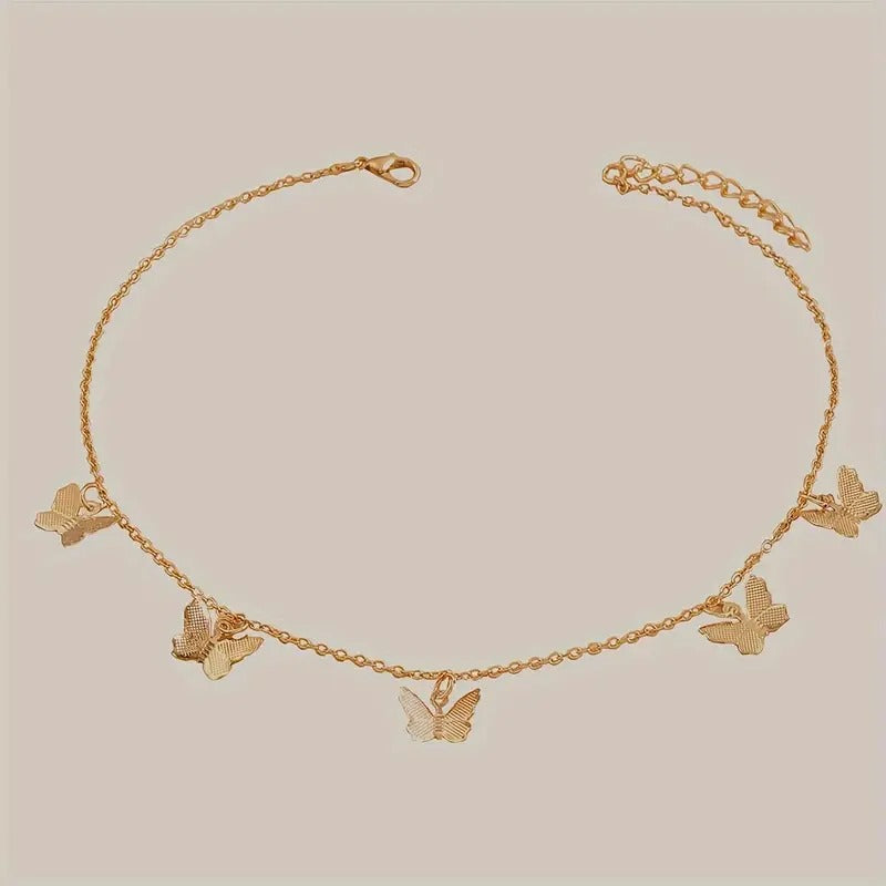 Versatile And Simple Alloy Butterfly Choker Necklace