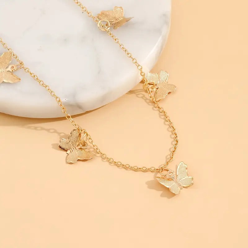 Versatile And Simple Alloy Butterfly Choker Necklace