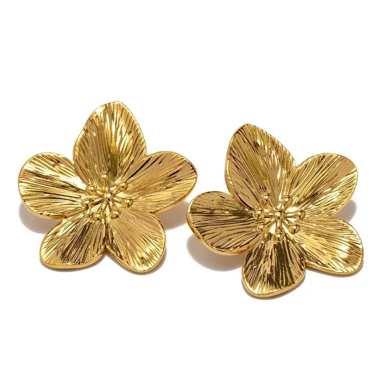 Stud Earrings for Women - Versatile Iron Floral Design for Weddings, Valentine's Day & Casual Attire, Cute Earrings