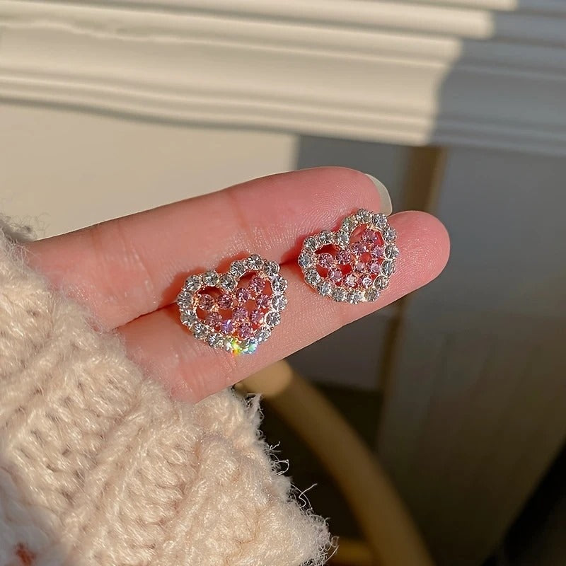 Rhinestone Stud Earrings
