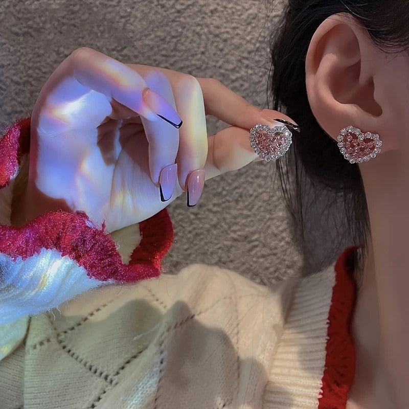 Rhinestone Stud Earrings