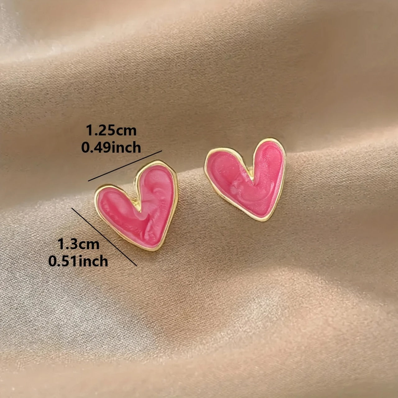 Elegant Simple Heart-Shaped Stud Earrings