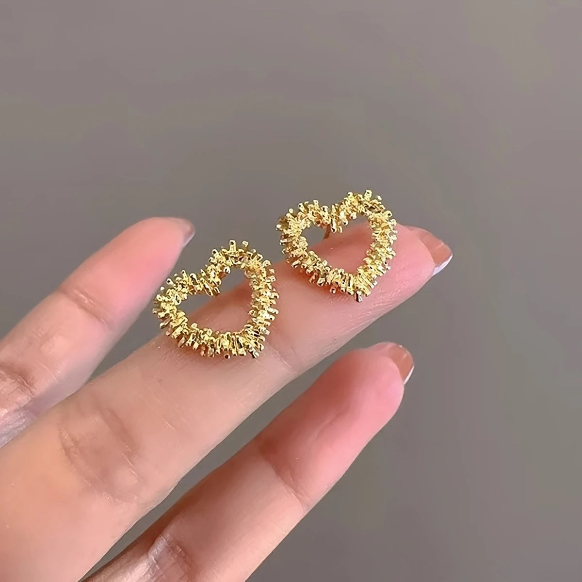 Boho Cute Heart-Shaped Earrings