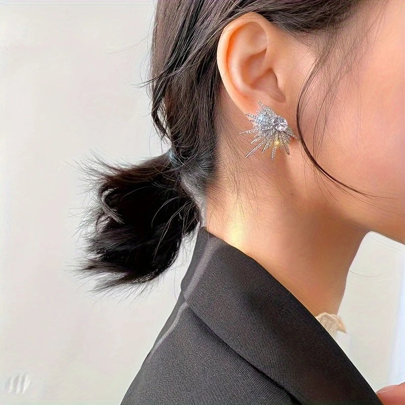 Pair Of Elegant And Stylish Earrings With Shiny Wing Design