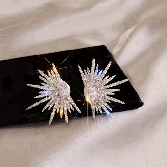 Pair Of Elegant And Stylish Earrings With Shiny Wing Design