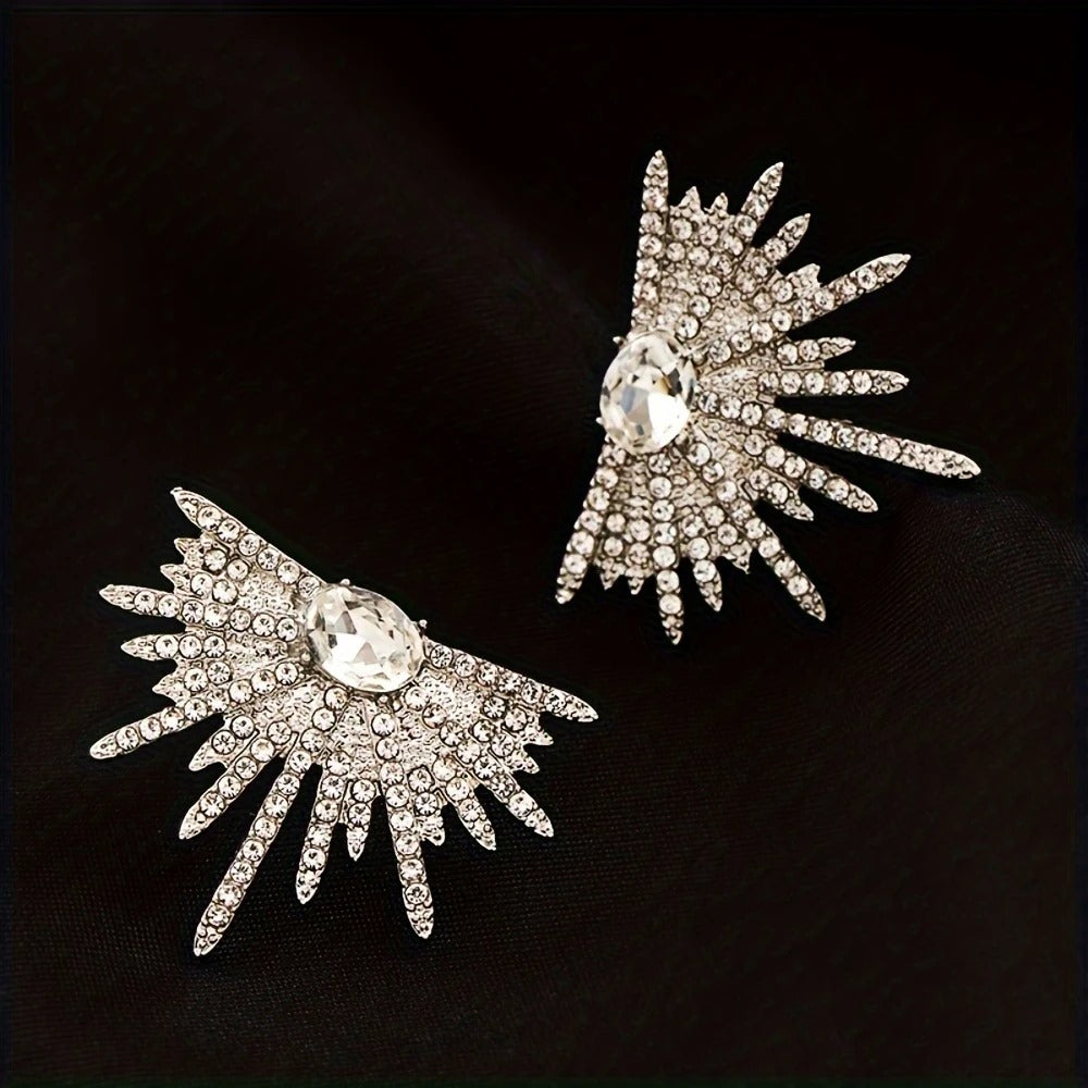 Pair Of Elegant And Stylish Earrings With Shiny Wing Design