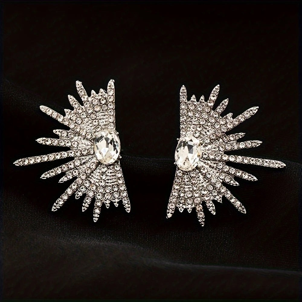 Pair Of Elegant And Stylish Earrings With Shiny Wing Design