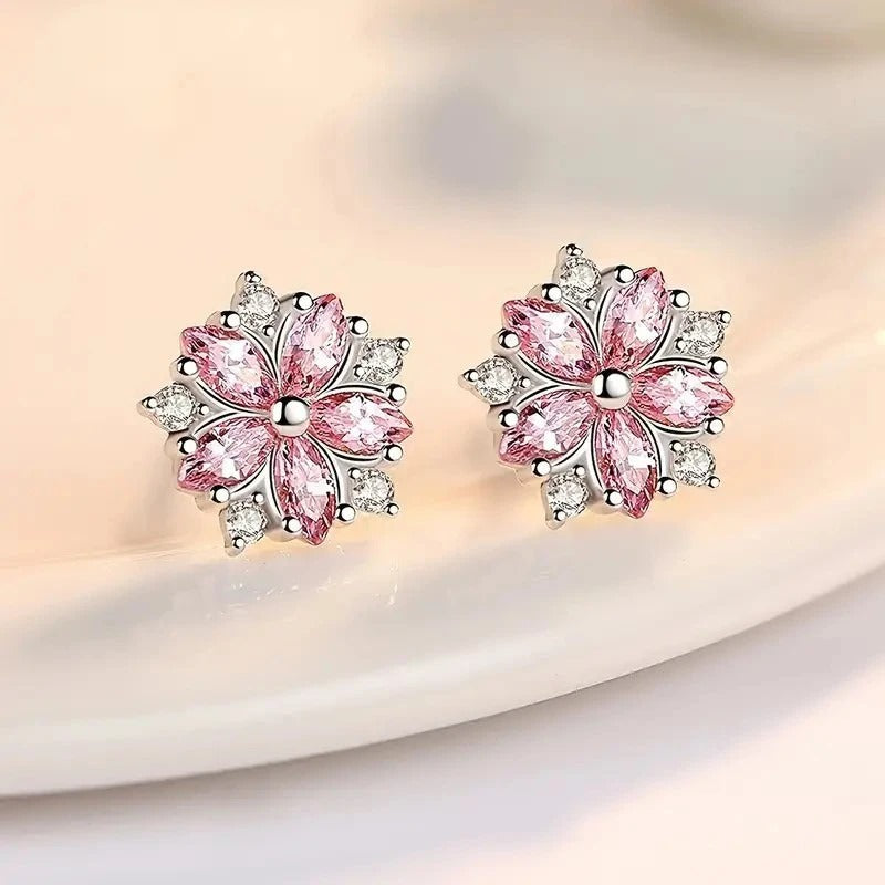Cherry Blossom Earrings Delicate Jewelry