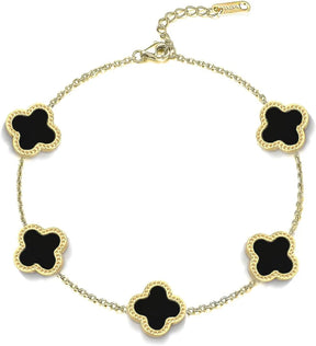 Four Leaf Clover Bracelet - Black