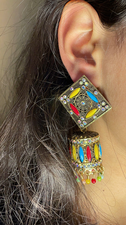Rangriti Antique Jhumka Earrings