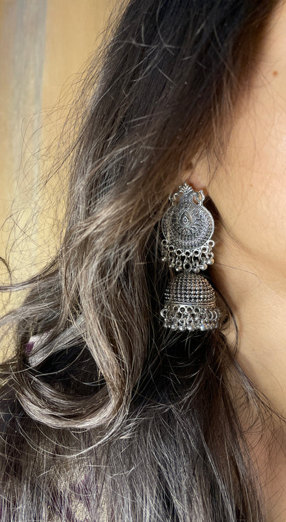 Tribal Coin Jhumka Earrings