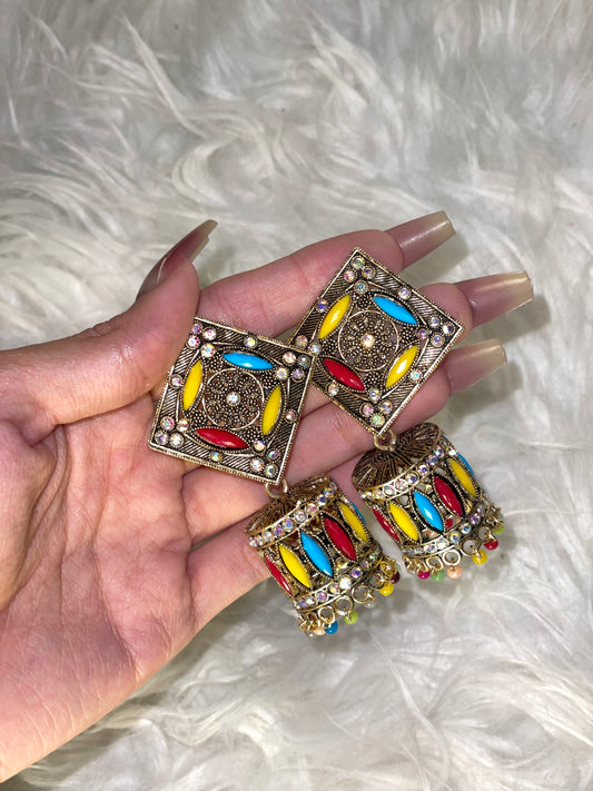 Rangriti Antique Jhumka Earrings