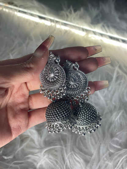 Tribal Coin Jhumka Earrings