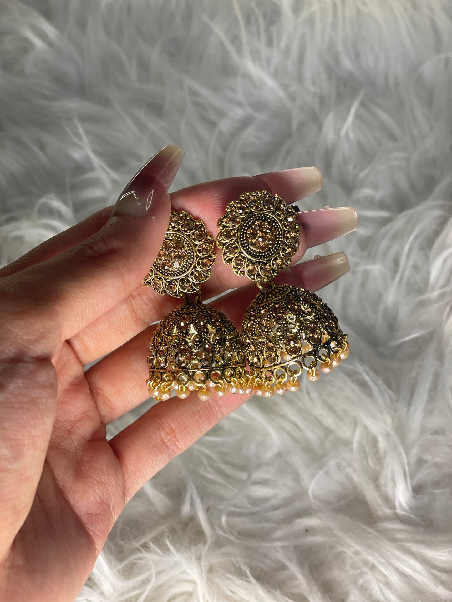 Golden Sparkle jhumka