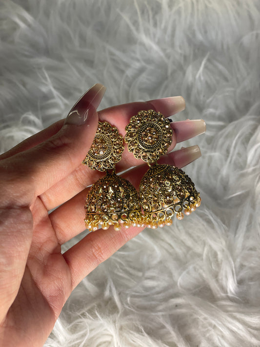 Golden Sparkle jhumka