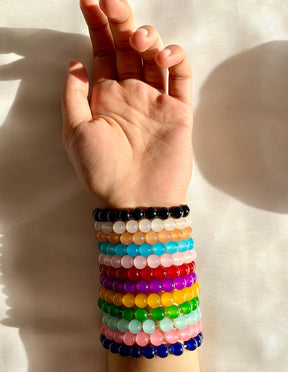 Colourful Beads Bracelets - 12 Piece