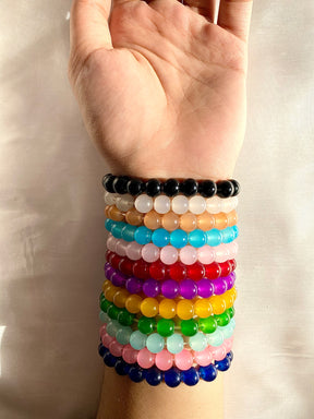 Colourful Beads Bracelets - 12 Piece