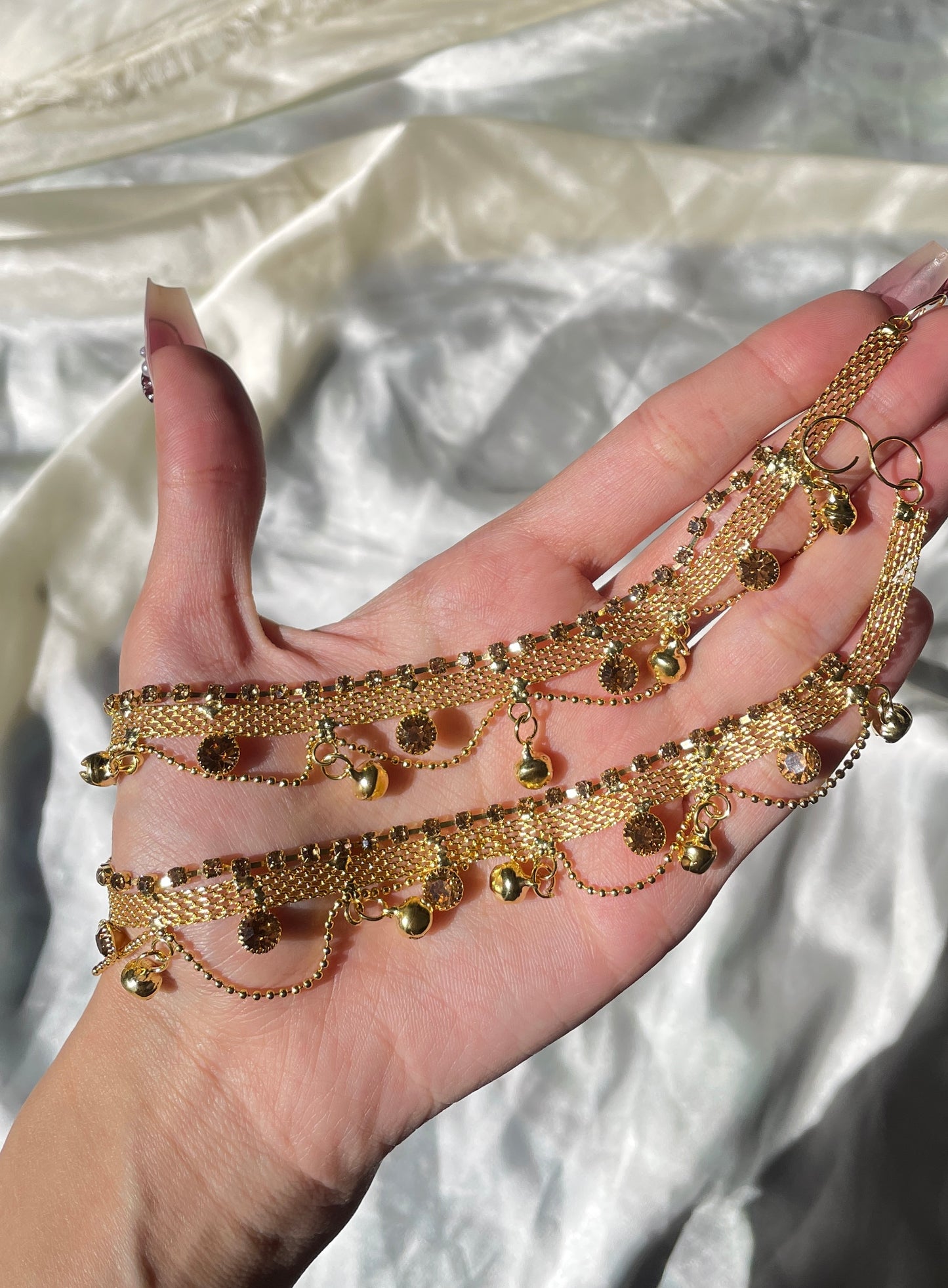 Zarina Gold Layered Anklet