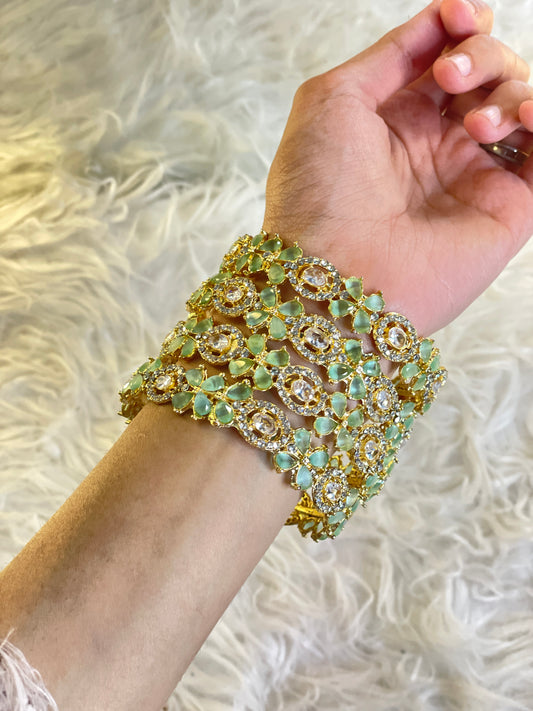 Aabroo Pastel Kundan kangan