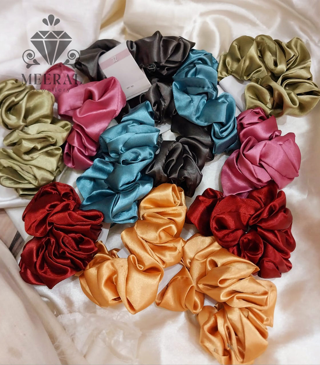 Colourful Scrunchies Pack Of 12