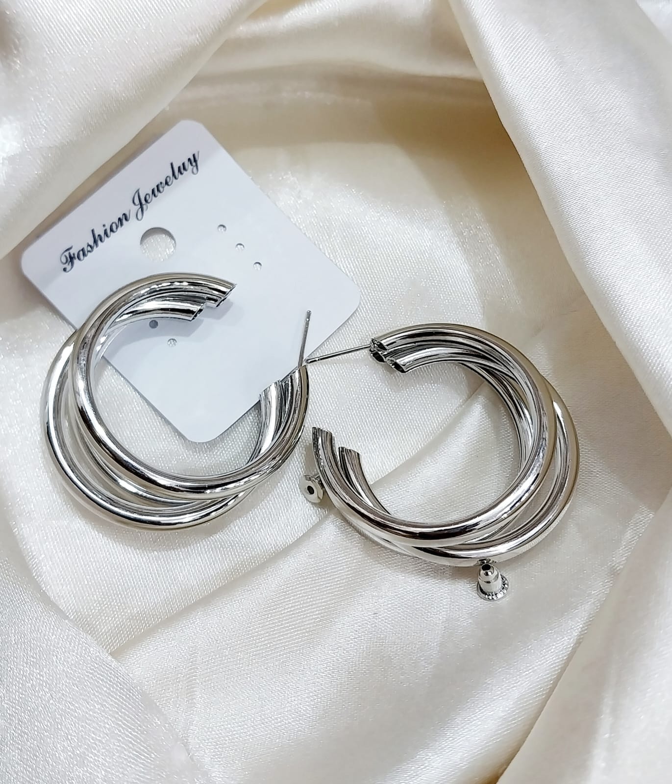 1 Pair Round Double Layer Trendy Hoop Earing