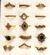 Trendy & Stylish Rings Set - 15 Pieces