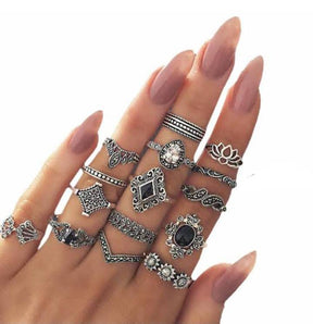 Trendy & Stylish Rings Set - 15 Pieces