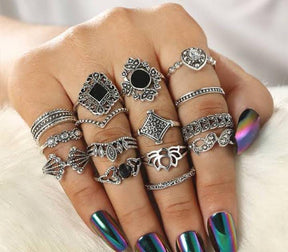 Trendy & Stylish Rings Set - 15 Pieces