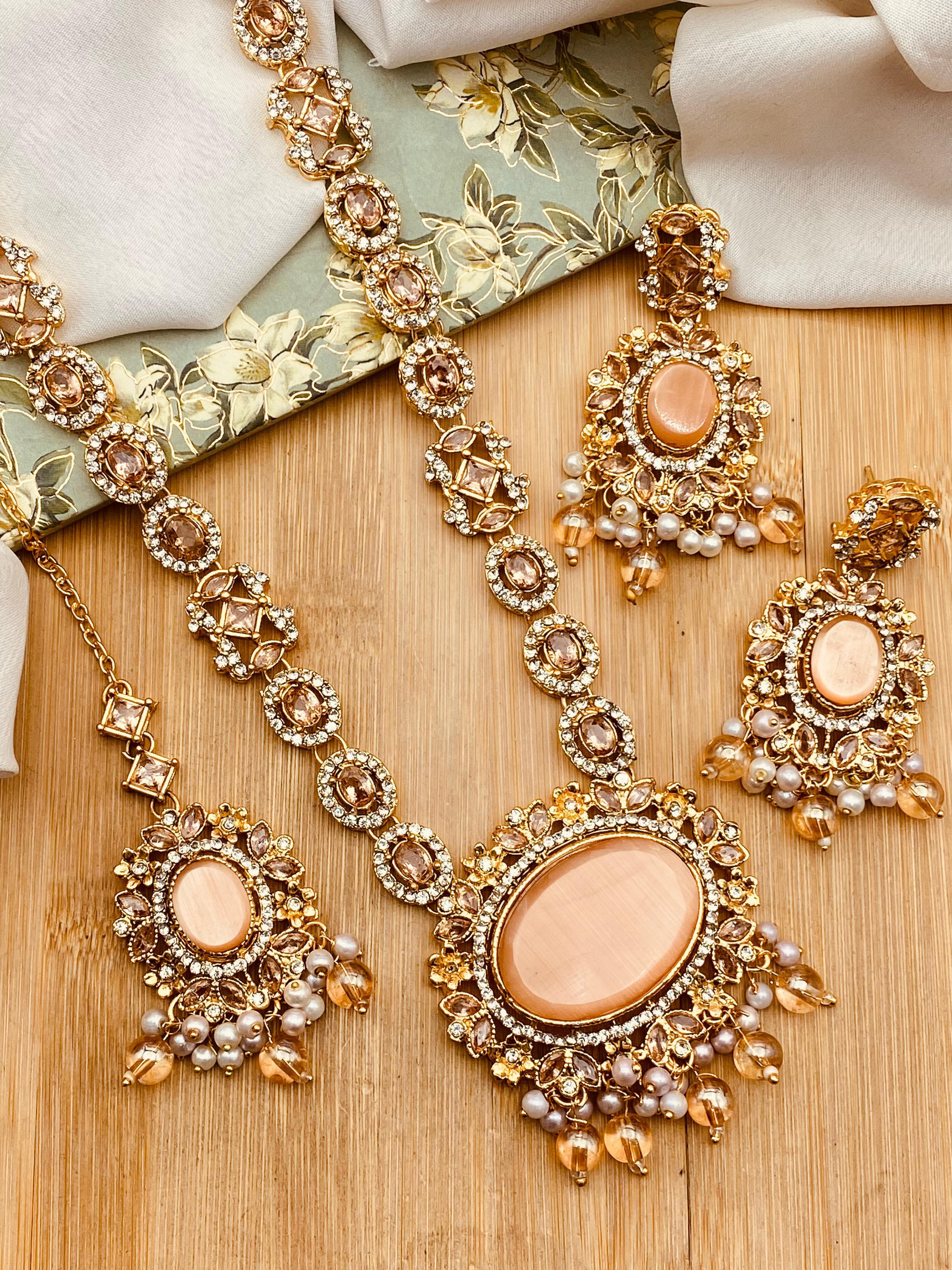 Mala Necklace With Earrings