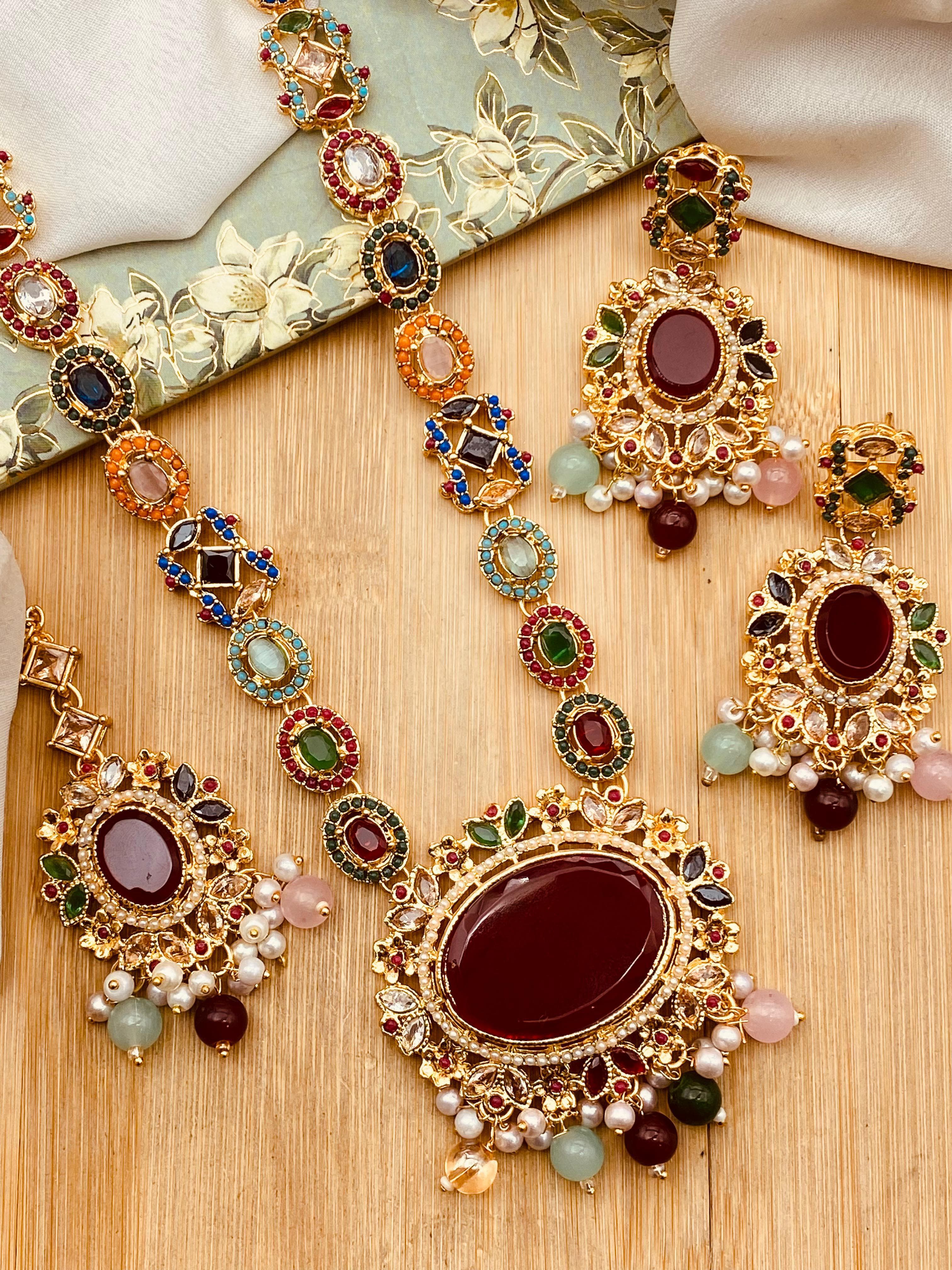 Mala Necklace With Earrings