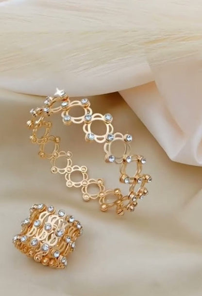 New Trendy 2 in 1 Ring Bracelet