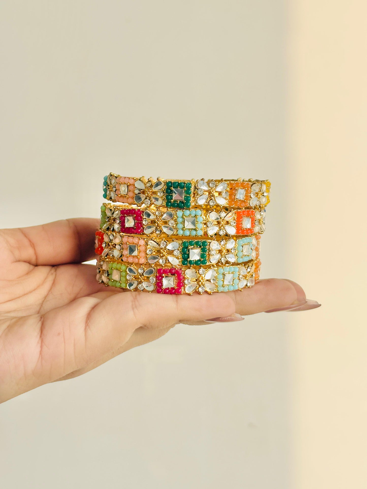 Rang-e-Bahaar Mirror Kangan Set