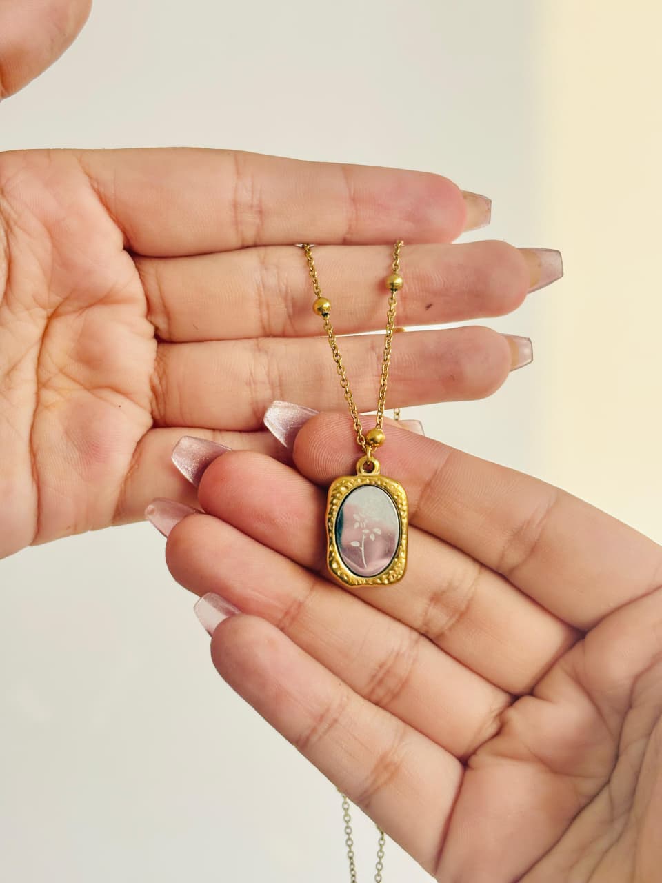 Vintage Rose Pendant Necklace