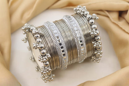 Royal Heirloom Mirror-Work Bangle Set