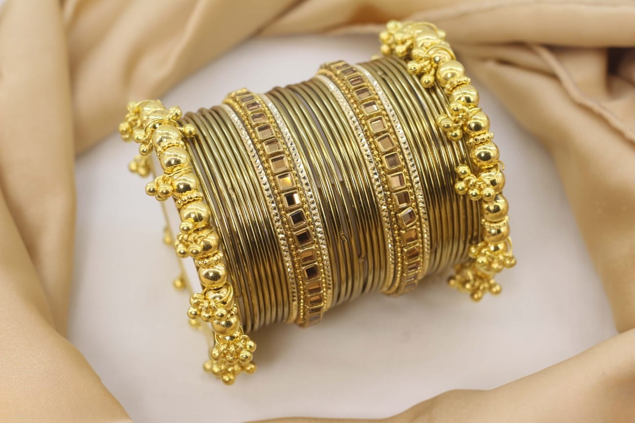 Royal Heirloom Mirror-Work Bangle Set