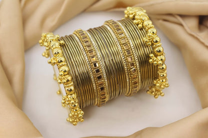 Royal Heirloom Mirror-Work Bangle Set
