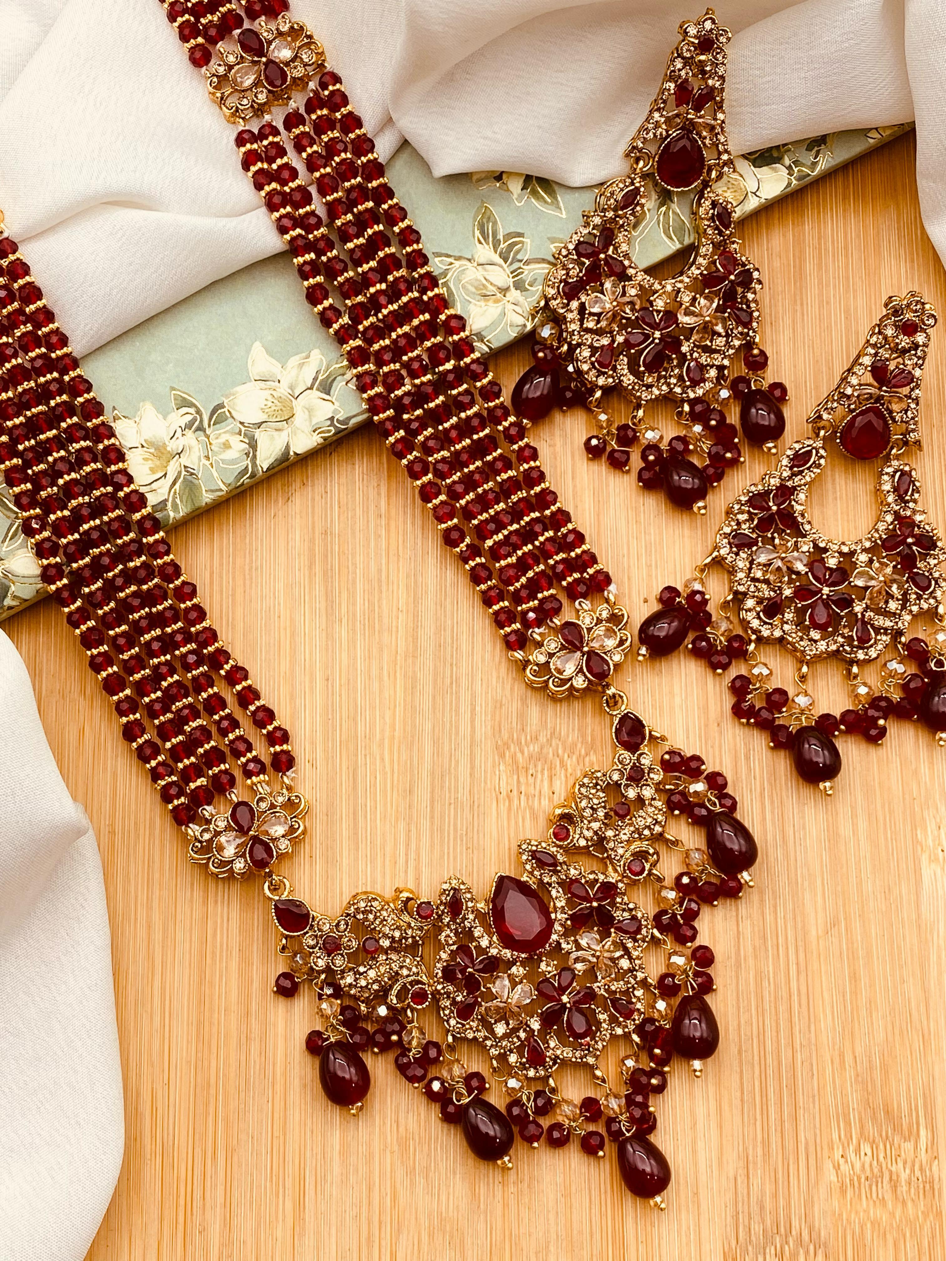 Premium Long Mala with Earrings