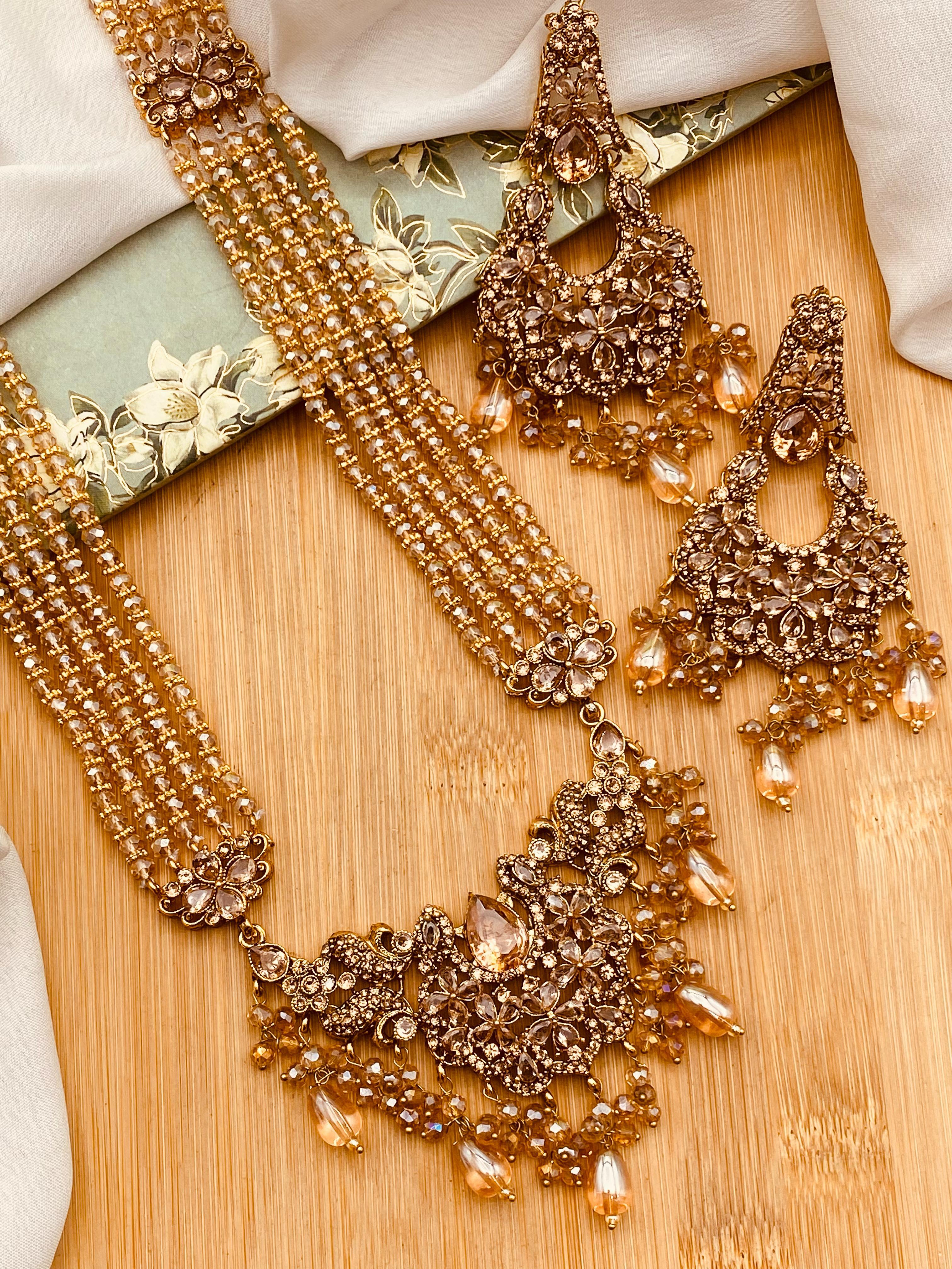 Premium Long Mala with Earrings