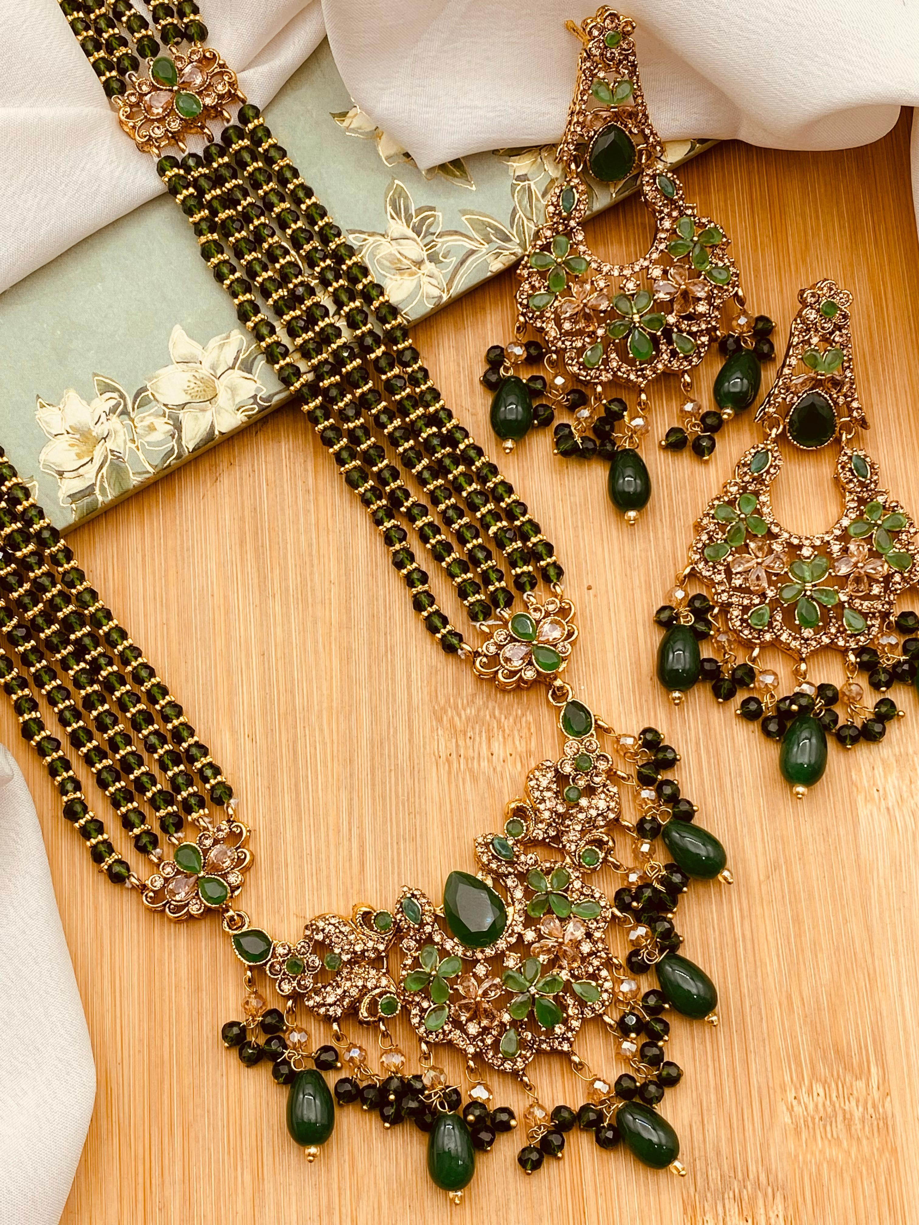 Premium Long Mala with Earrings