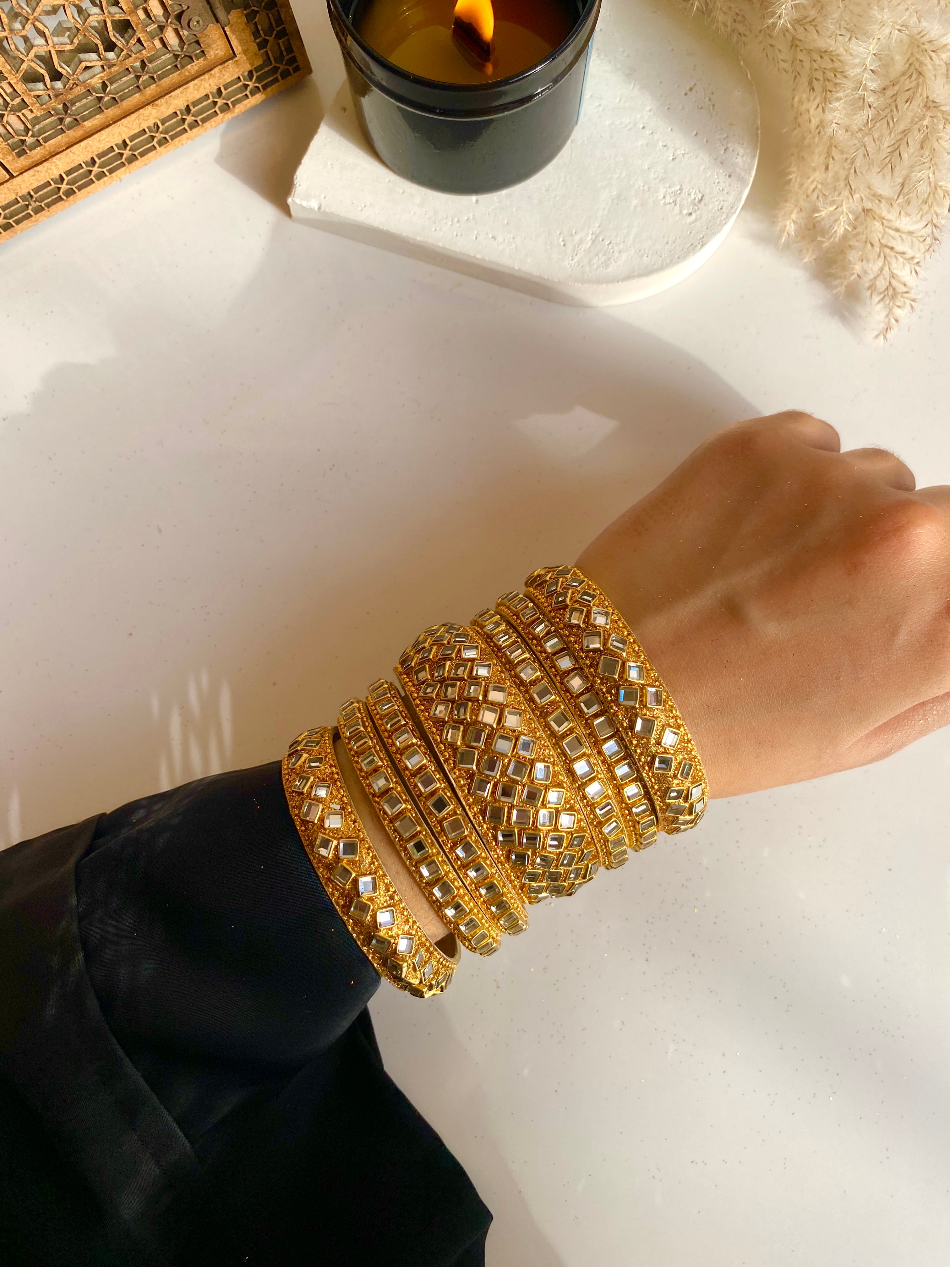 Kundan Bangles set