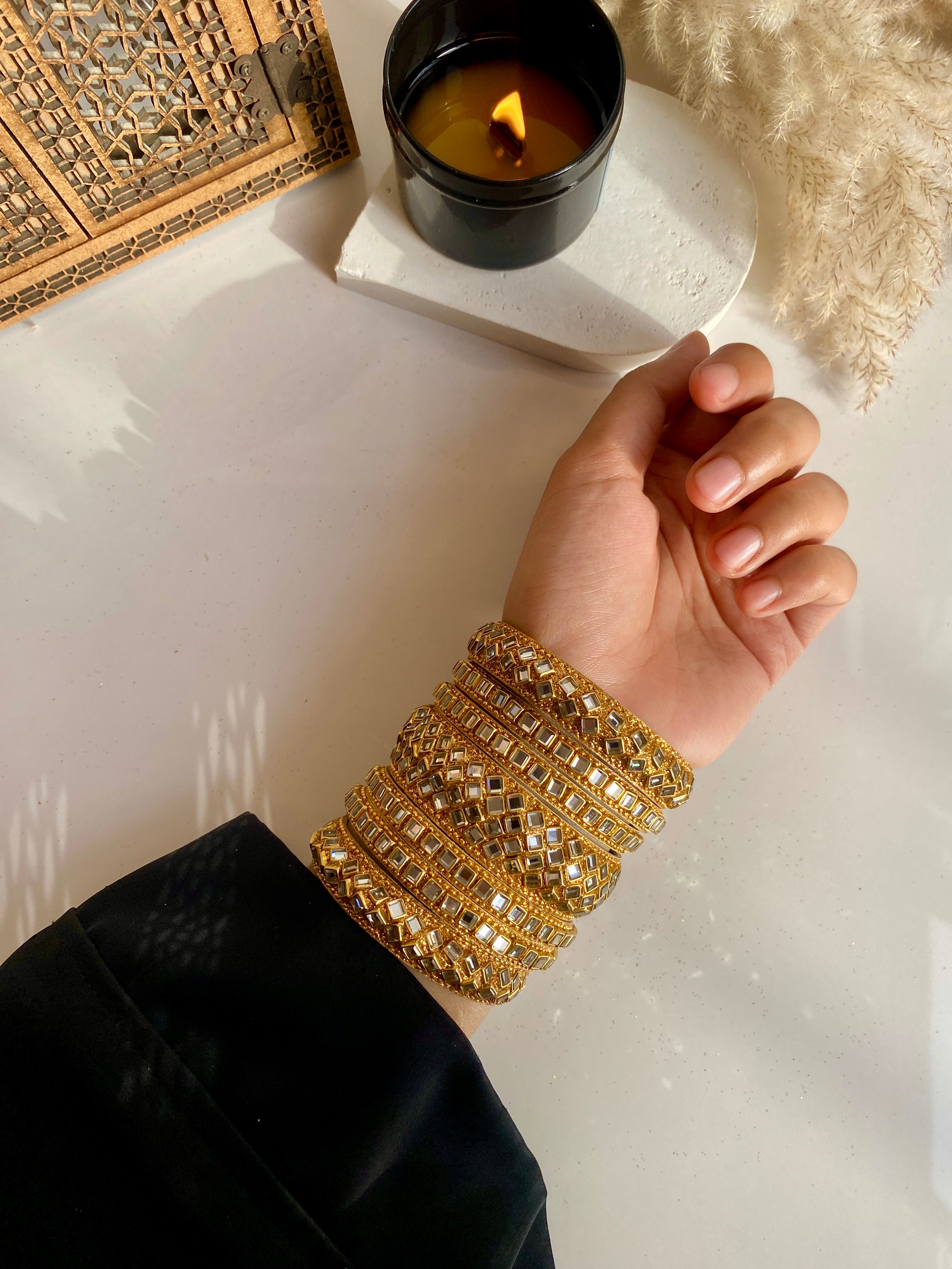 Kundan Bangles set