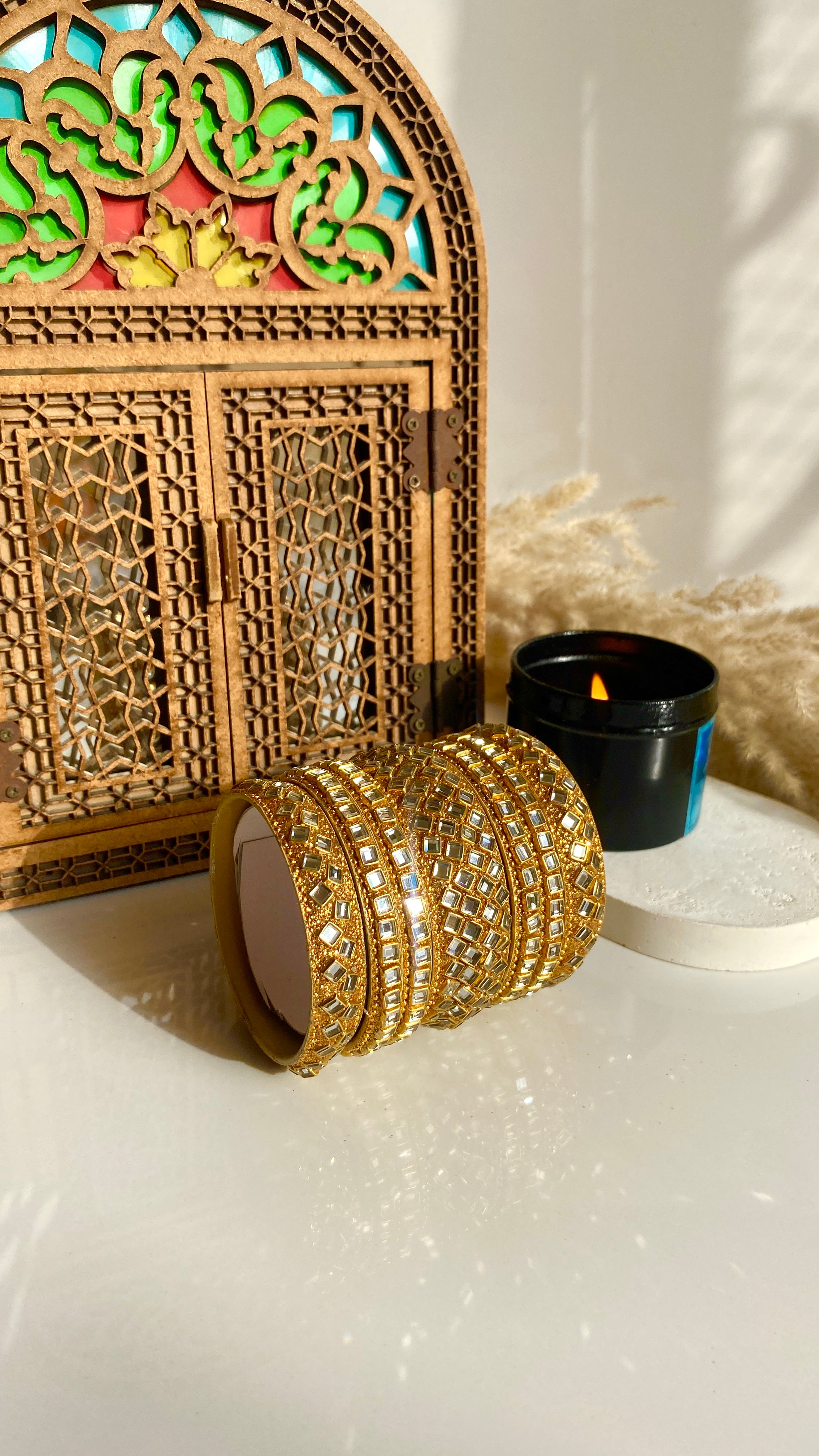 Kundan Bangles set