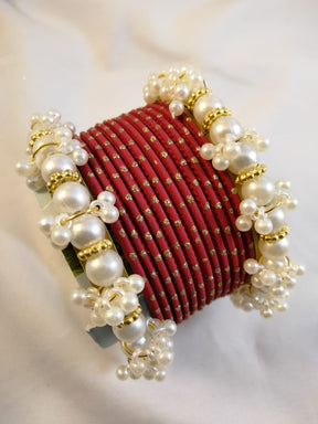 Beautiful Pearl Bangles set